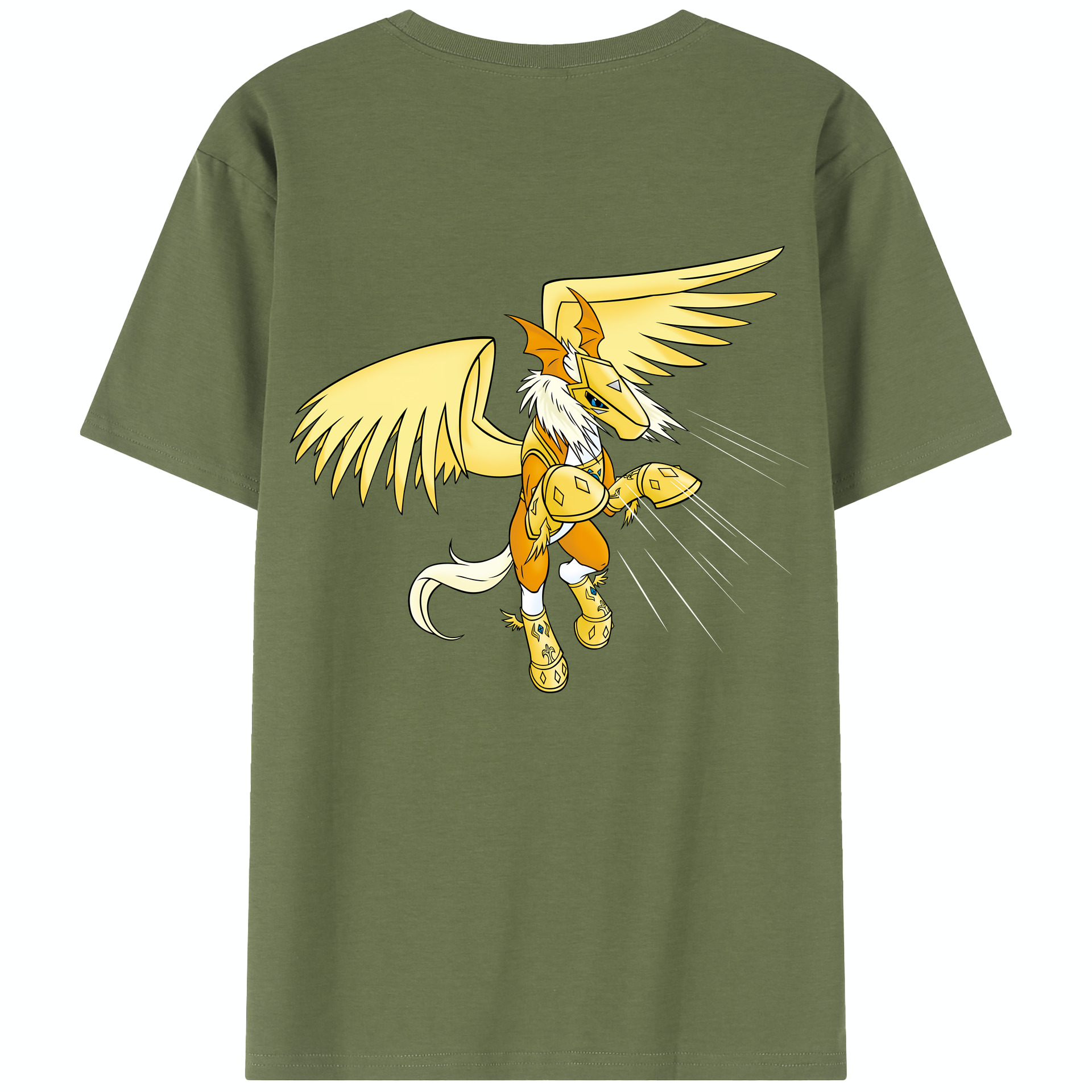 （画像用） Digimon デジタルモンスター/デジモン 綿100％半袖Tシャツ（背面プリント）